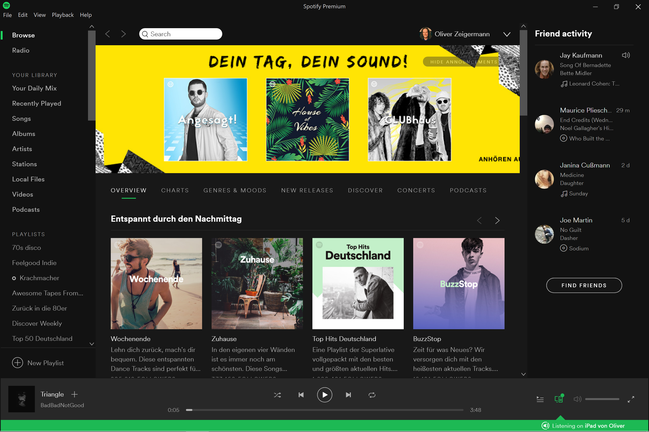 Abbildung 7: Die Spotify App besteht aus einzelnen, unabhängigen Modulen oder Teil-Anwendungen